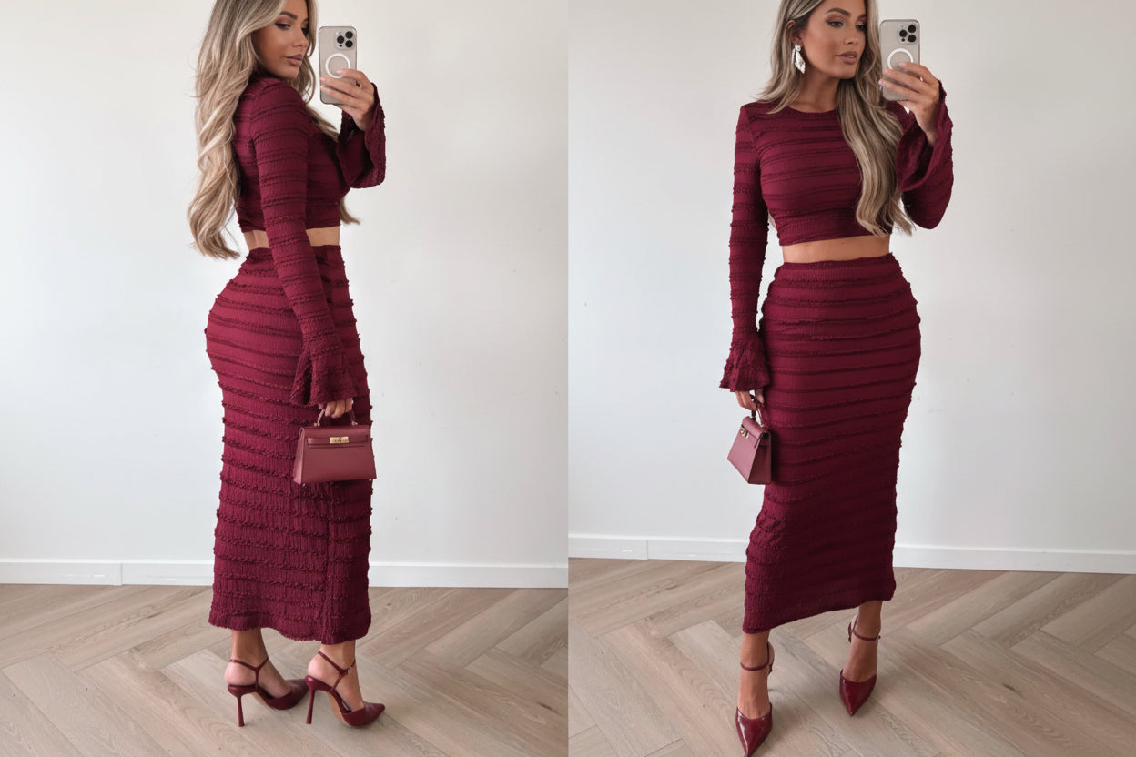 COMPLETO TOP CON GONNA LUNGA